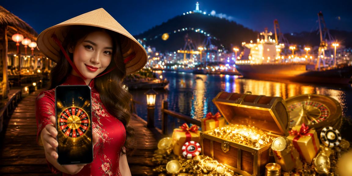 Bối cảnh Vũng Tàu minh họa người chơi giữ cân bằng khi giải trí trực tuyến